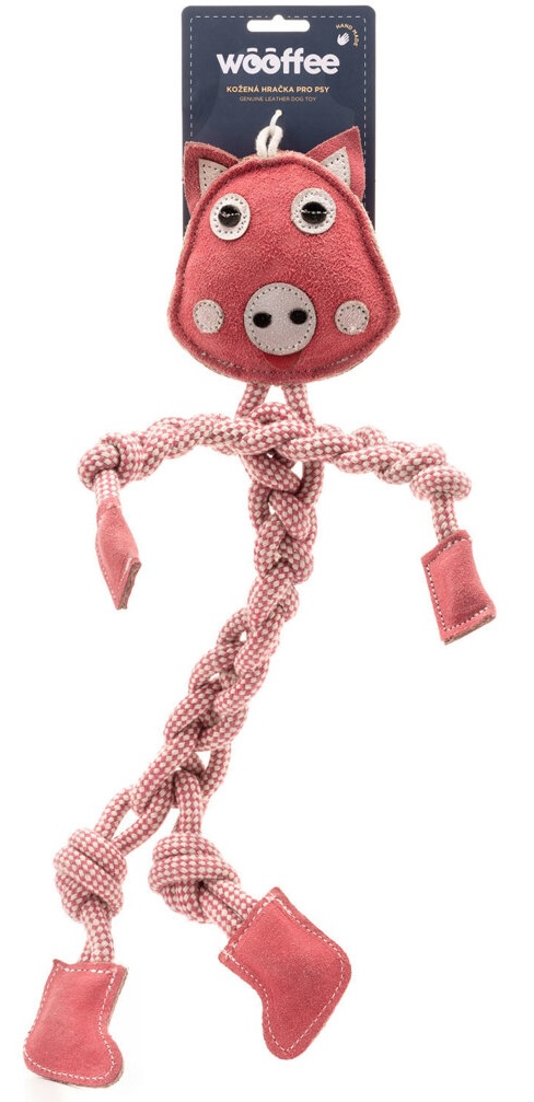 Wooffee pravá kůže provazový dlouhán prasátko 44 cm
