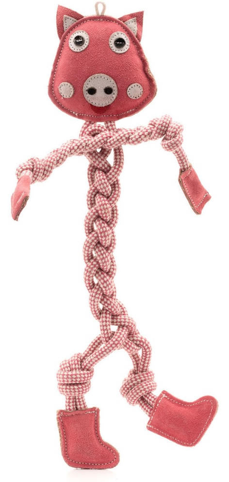 Wooffee pravá kůže provazový dlouhán prasátko 44 cm