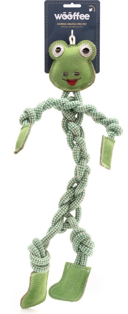 Wooffee pravá kůže provazový dlouhán žába 44 cm