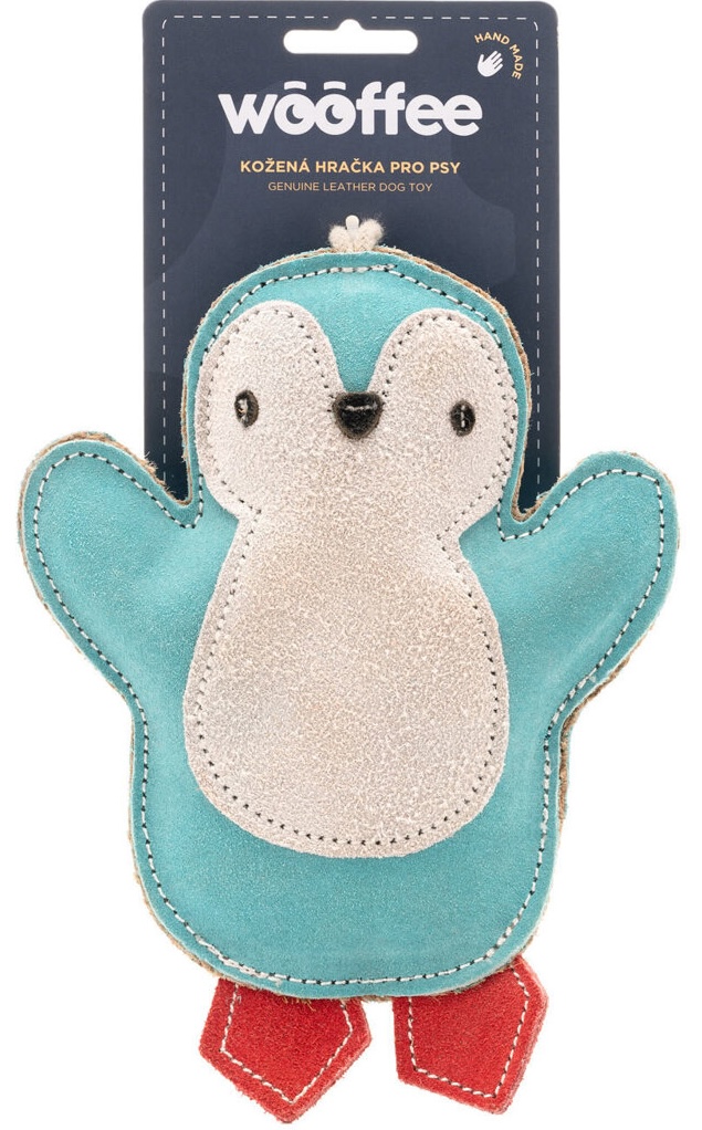 Wooffee pravá kůže veselý tučňák 20 cm