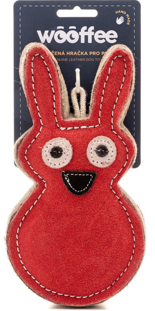 Wooffee pravá kůže vysmátý králík 18 cm