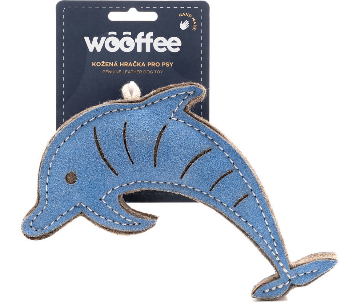 Wooffee pravá kůže delfín 17 cm