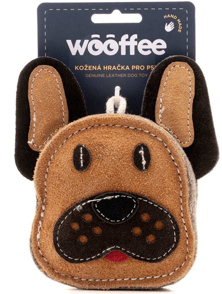 Wooffee pravá kůže buldoček 14 cm