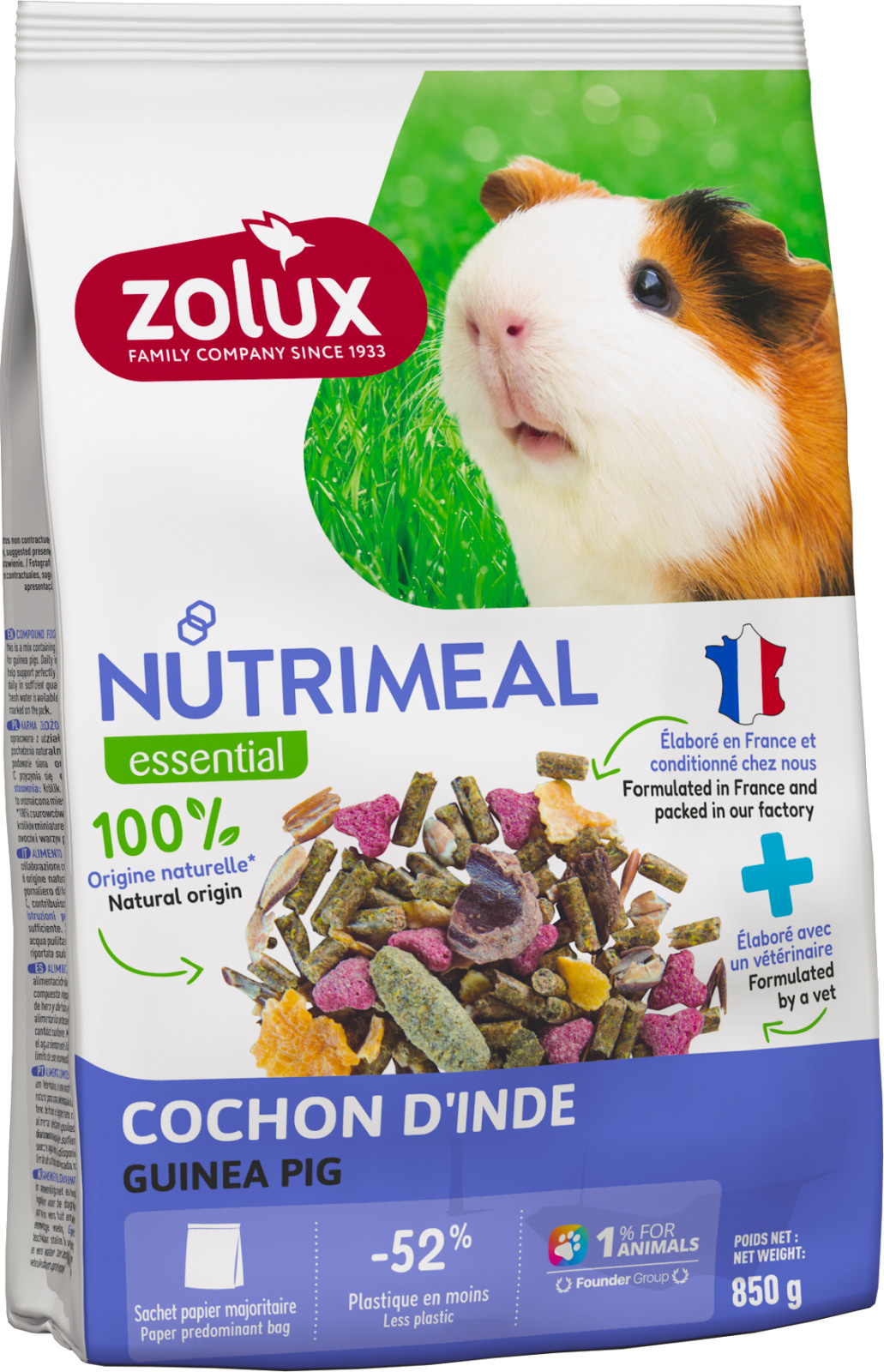 Krmivo pro morčata NUTRIMEAL mix 850g Zolux