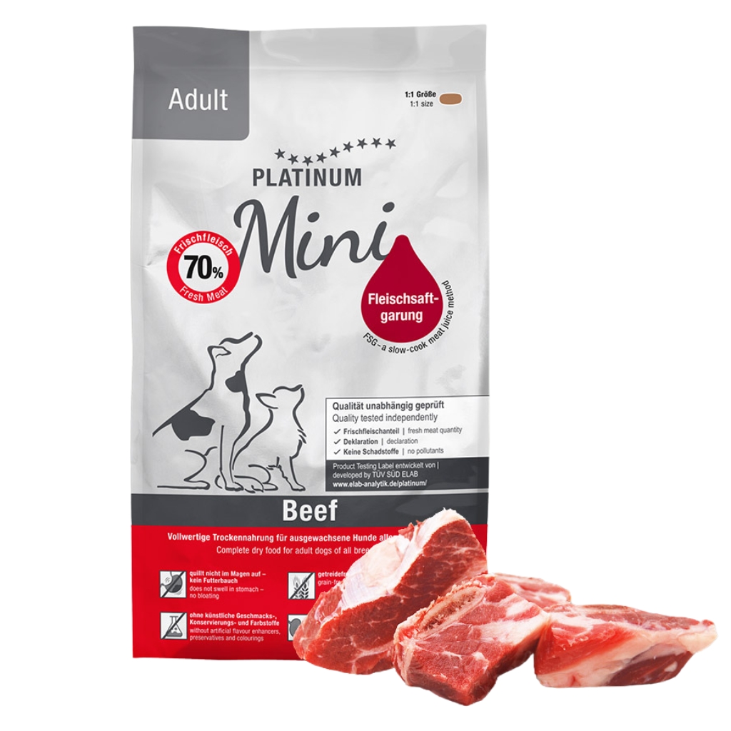 Platinum Adult Mini Beef 900g