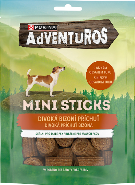 Purina Adventuros Mini Sticks bizon 90 g
