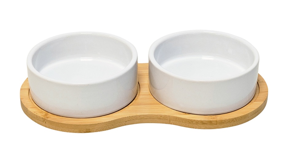 Nobby podnos + 2 misky BAMBASSO 2 x 400 ml