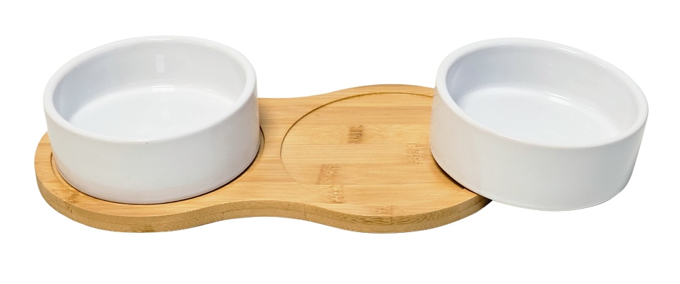 Nobby podnos + 2 misky BAMBASSO 2 x 250 ml