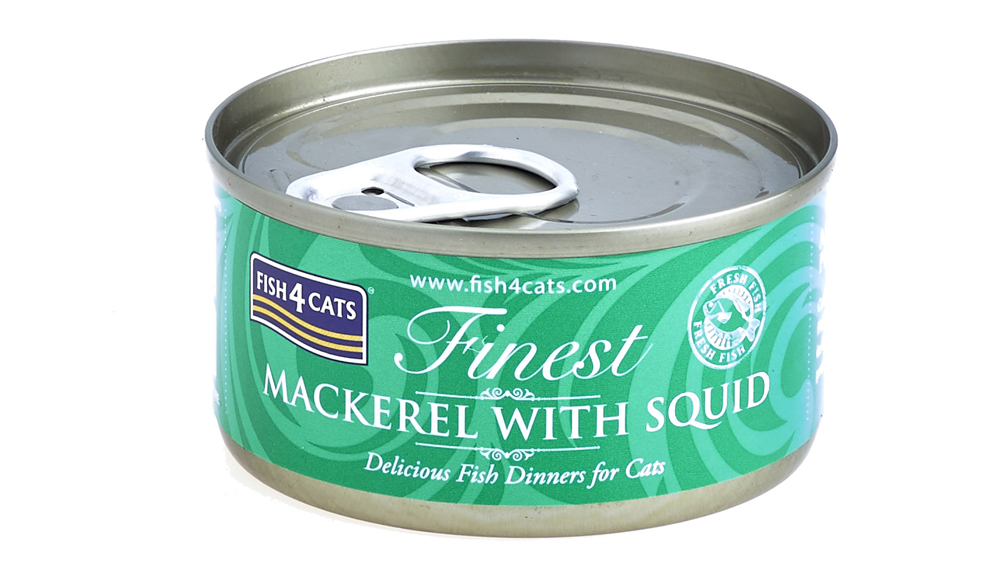 FISH4CATS Konzerva pro kočky Finest makrela s olihní 70 g