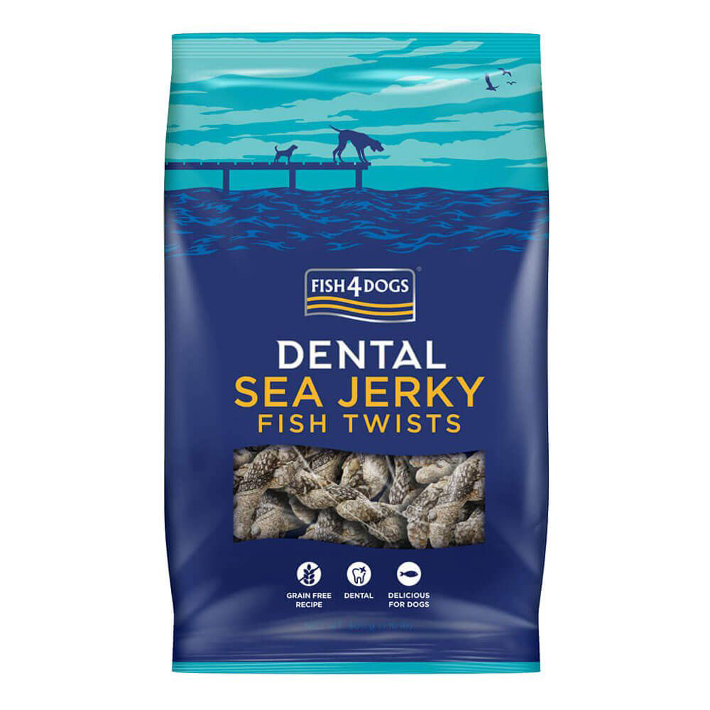 FISH4DOGS Pamlsky pro psy DENTAL SEA mořská ryba - závitky 500 g