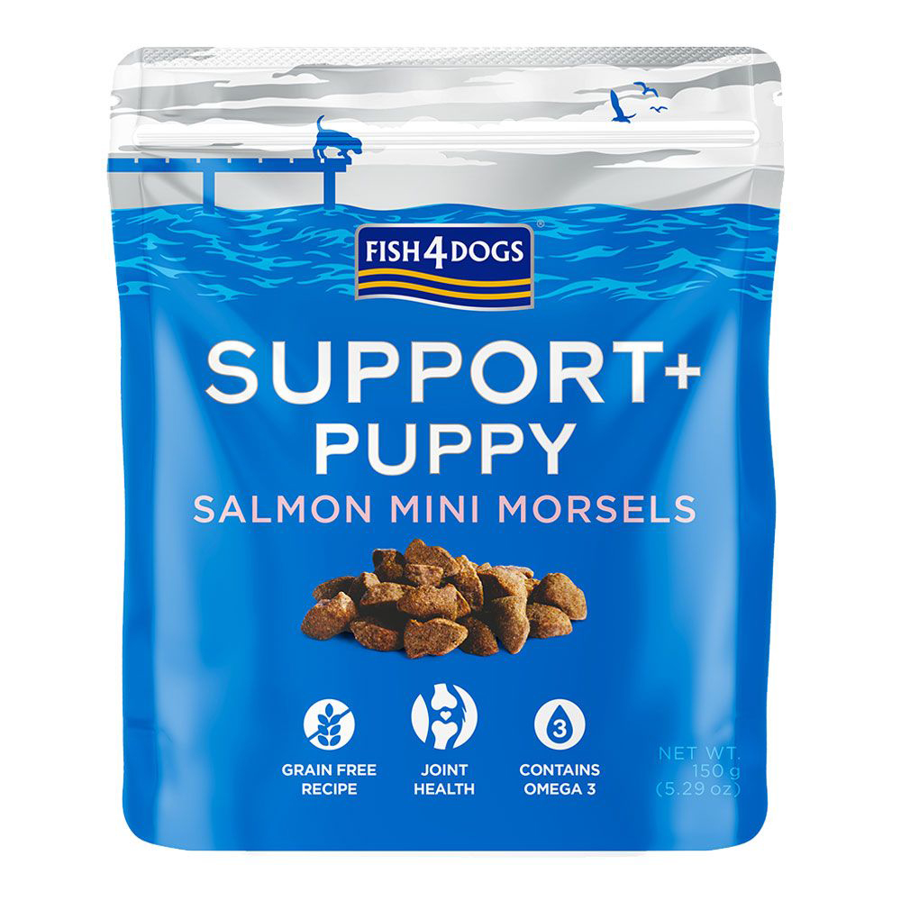 FISH4DOGS Pamlsky pro štěňátka SUPPORT+ zdravé klouby losos 150 g