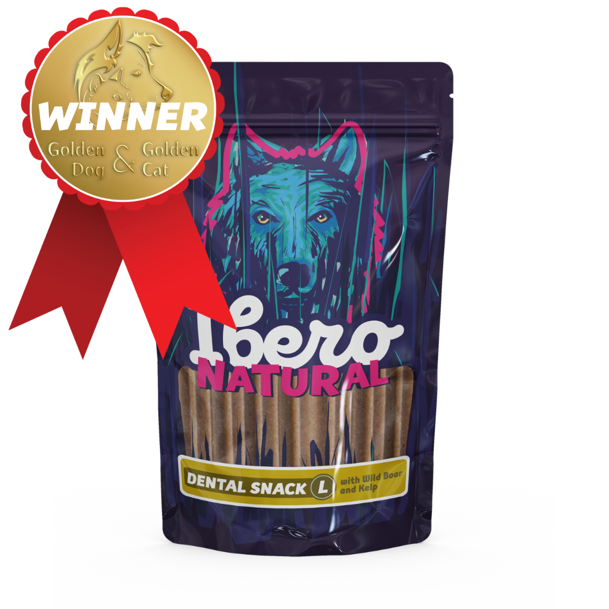 Ibero Natural Dental Snack Divočák/Mořská řasa - L (10ks)