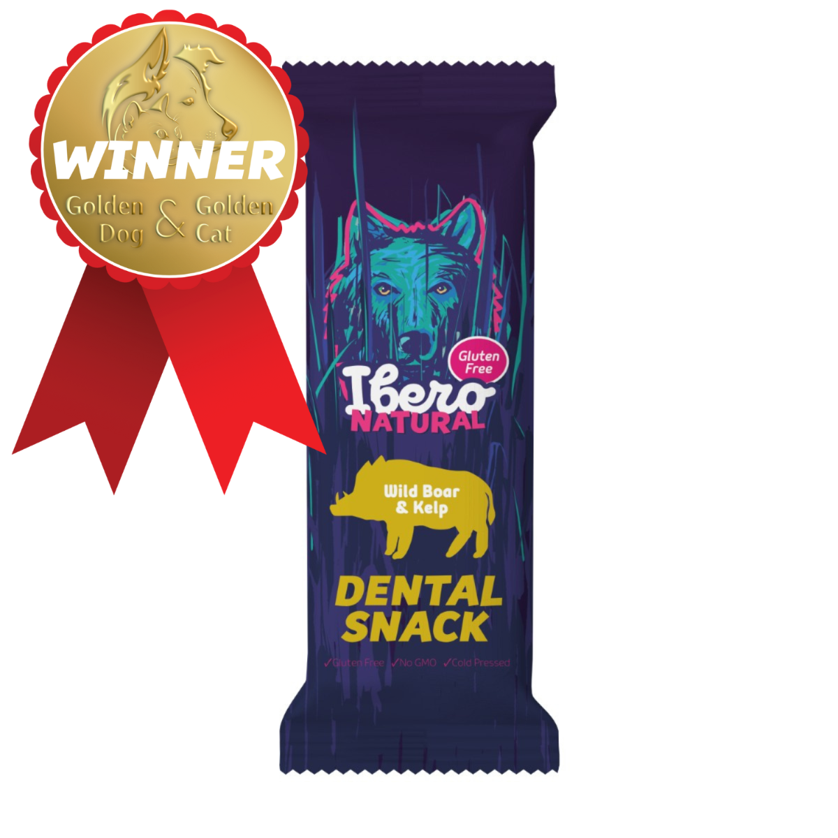 Ibero Natural Dental Snack Divočák/Mořská řasa - S/M (3ks)