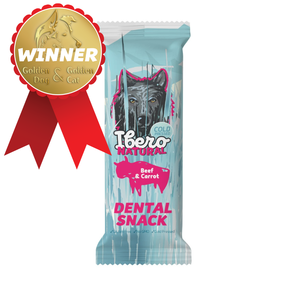 Ibero Cold Pressed Dental Snack Hovězí/Mrkev - S/M (3ks)