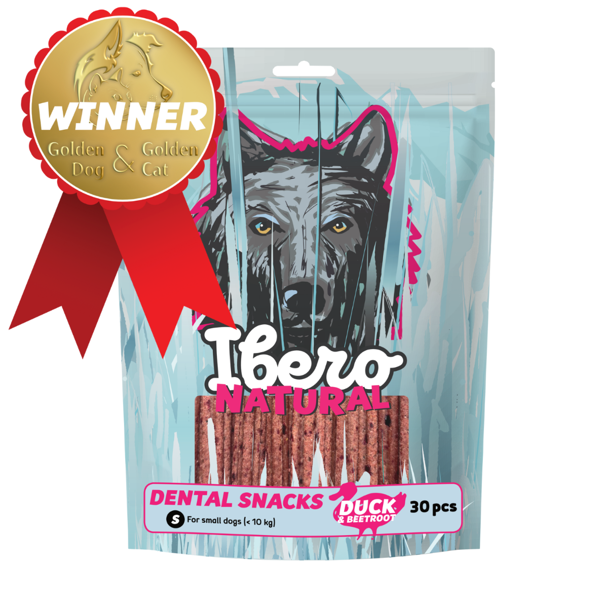 Ibero Cold Pressed Dental Snack Kachna/Řepa - S (30ks)