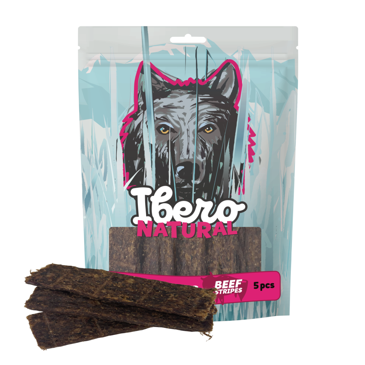 Ibero Meat Snacks Beef Stripes - 5ks