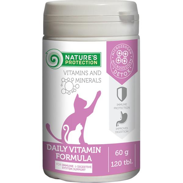 Nature's Protection Daily Vitamin pro kočky 60 g, 120 tbl.