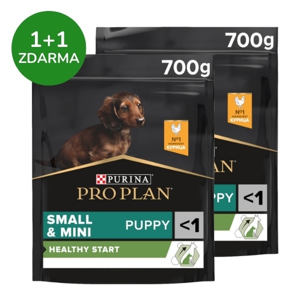 Pro Plan Small & Mini Puppy Healthy Start kuře 700g (1+1 ZDARMA)