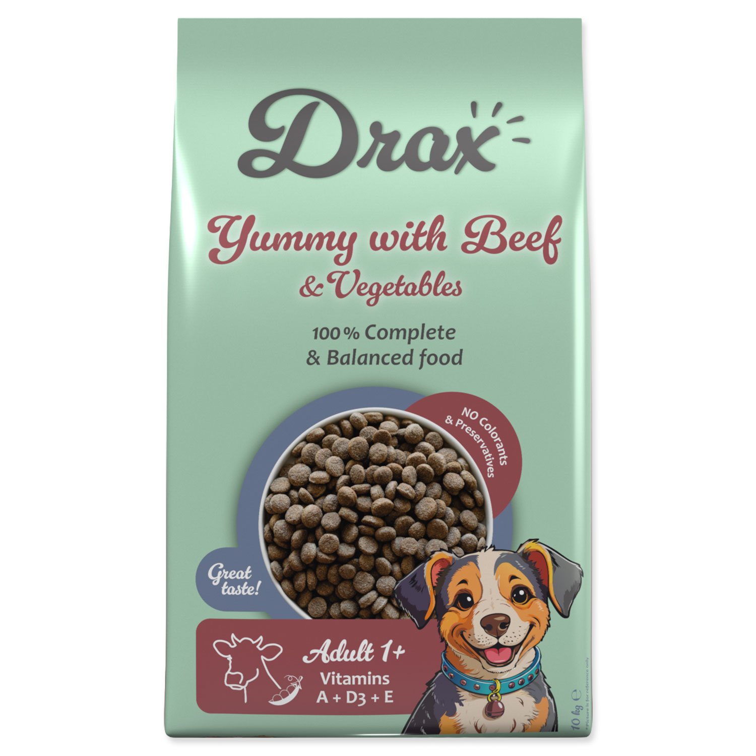 Krmivo Drax Adult s hovězím a se zeleninou 10kg