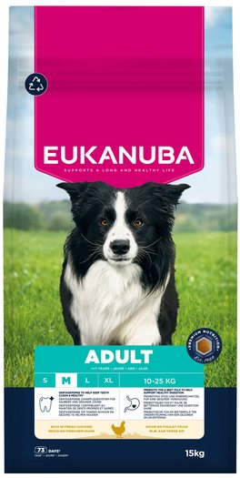 Krmivo EUKANUBA Adult Medium rich in fresh chicken 15 kg