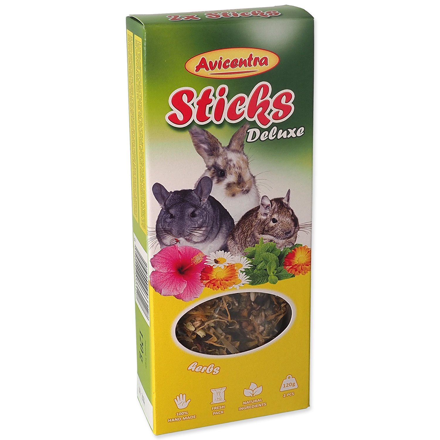 Avicentra tyčinky pro králíky, osmáky a hlodavce bylinky 2 ks