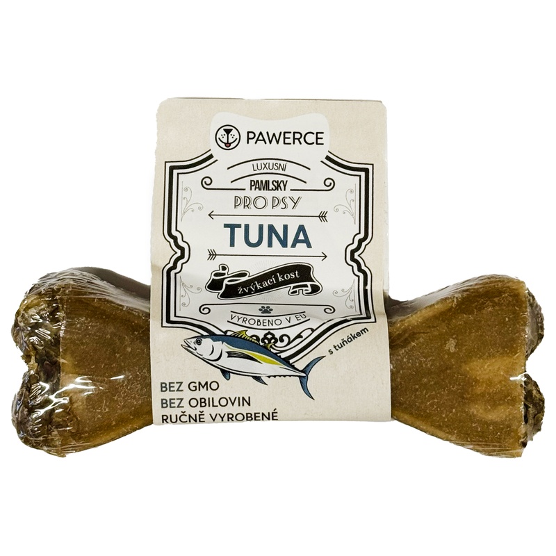 Pawerce žvýkací kost plněná tuňák 12cm