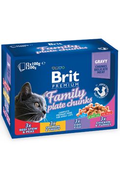Brit Premium Cat kapsa Family Plate 12x100g