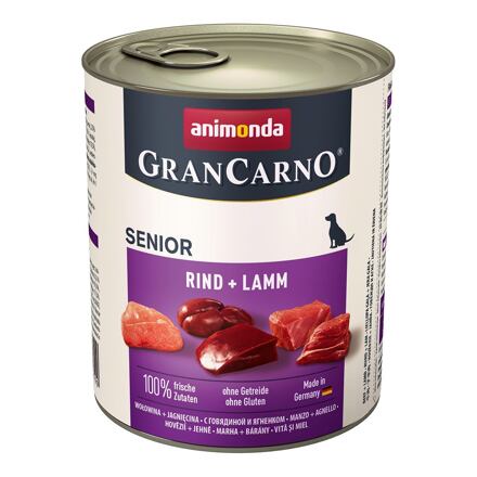 Animonda GRANCARNO Senior konzerva hovězí+jehněčí 800g