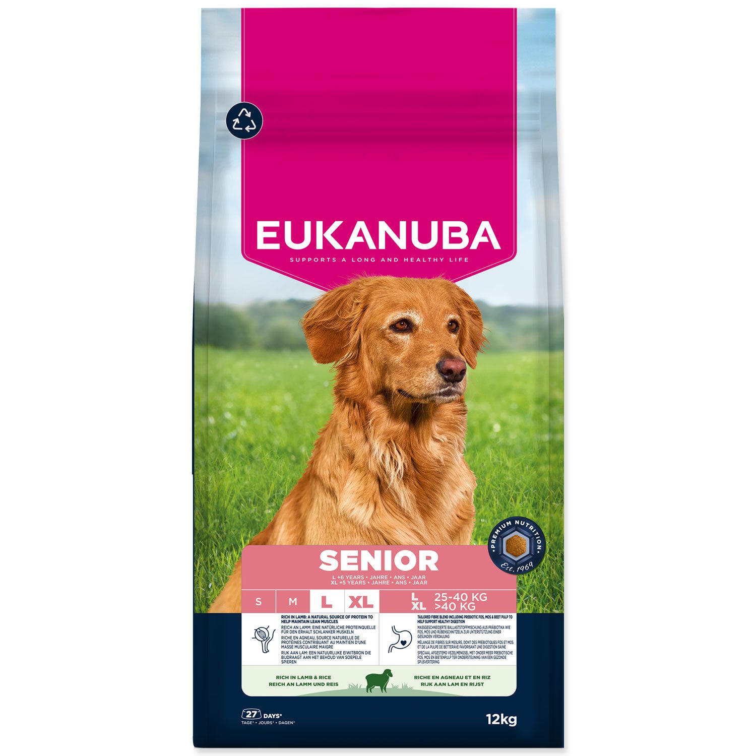Krmivo EUKANUBA Senior Large rich in lamb 12 kg