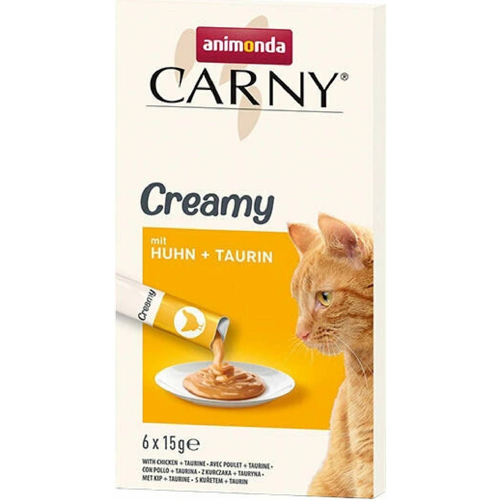 Animonda CARNY Creamy Chicken, krémový pamlsek, kuře s taurinem, 6 x 15 g