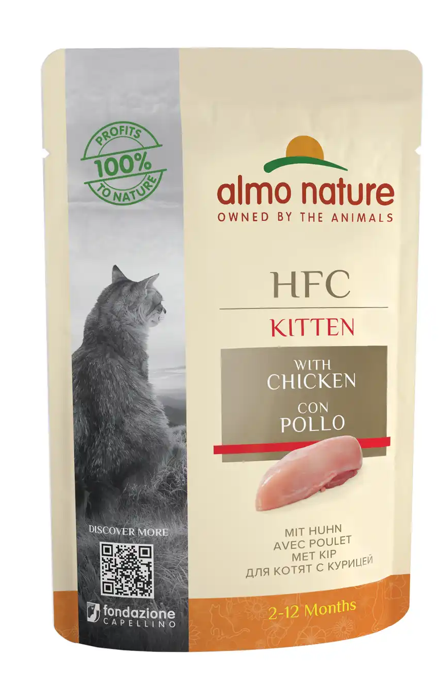 Almo Nature HFC Kitten - s kuřecím 55g