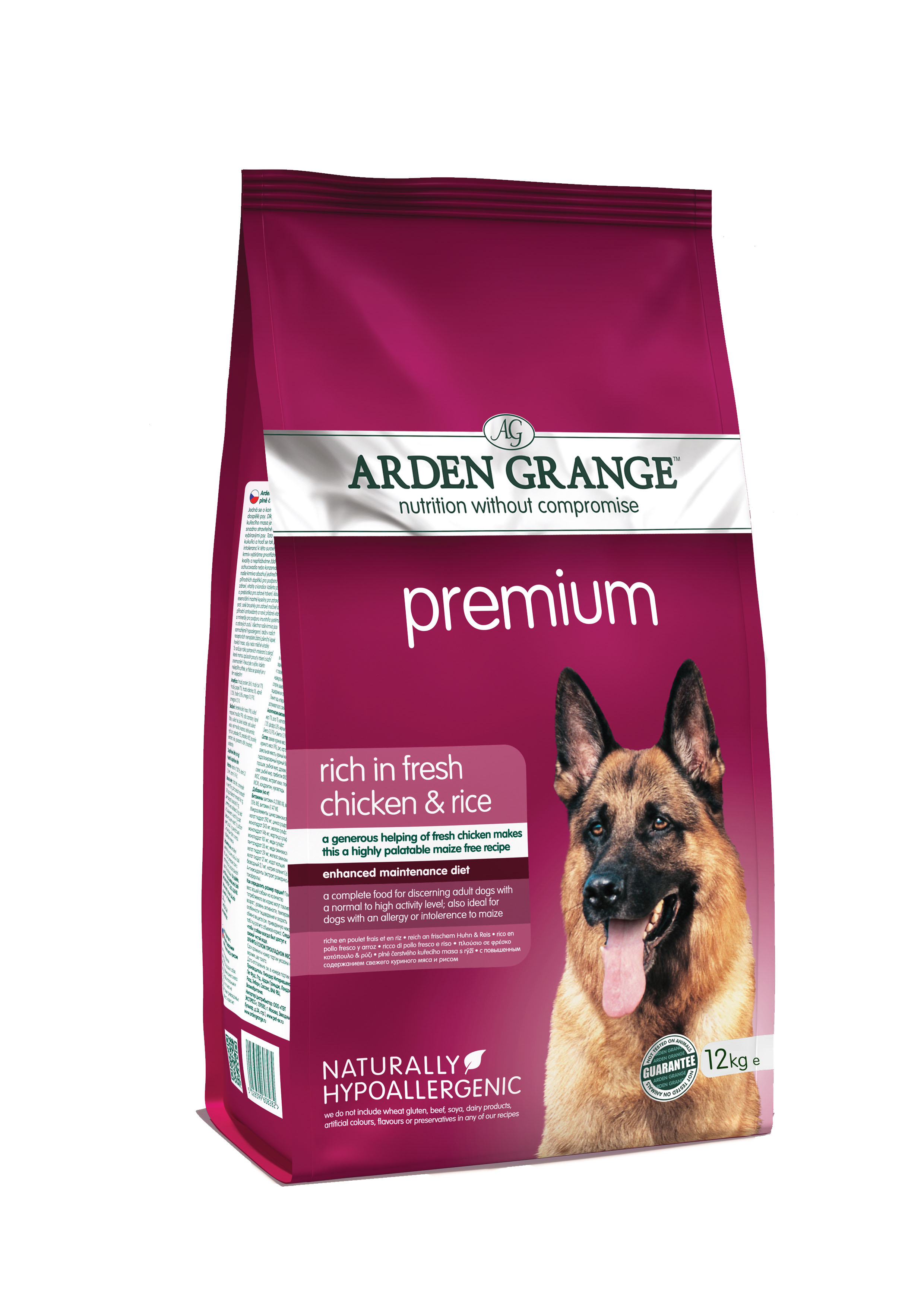 Levně Arden Grange Premium rich in fresh Adult Chicken & Rice 12 kg
