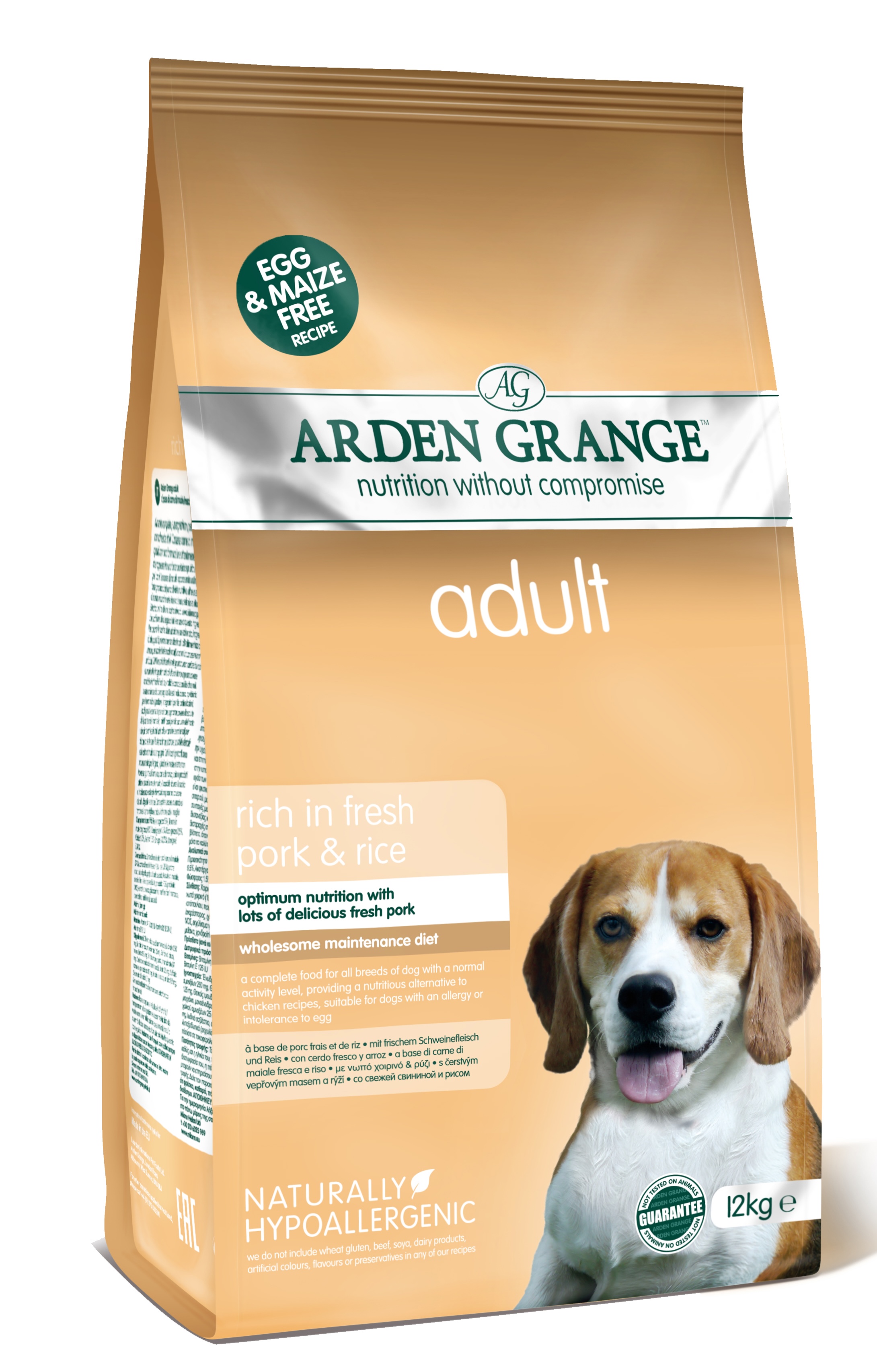 Arden Grange Adult rich in fresh Pork & Rice 12 kg