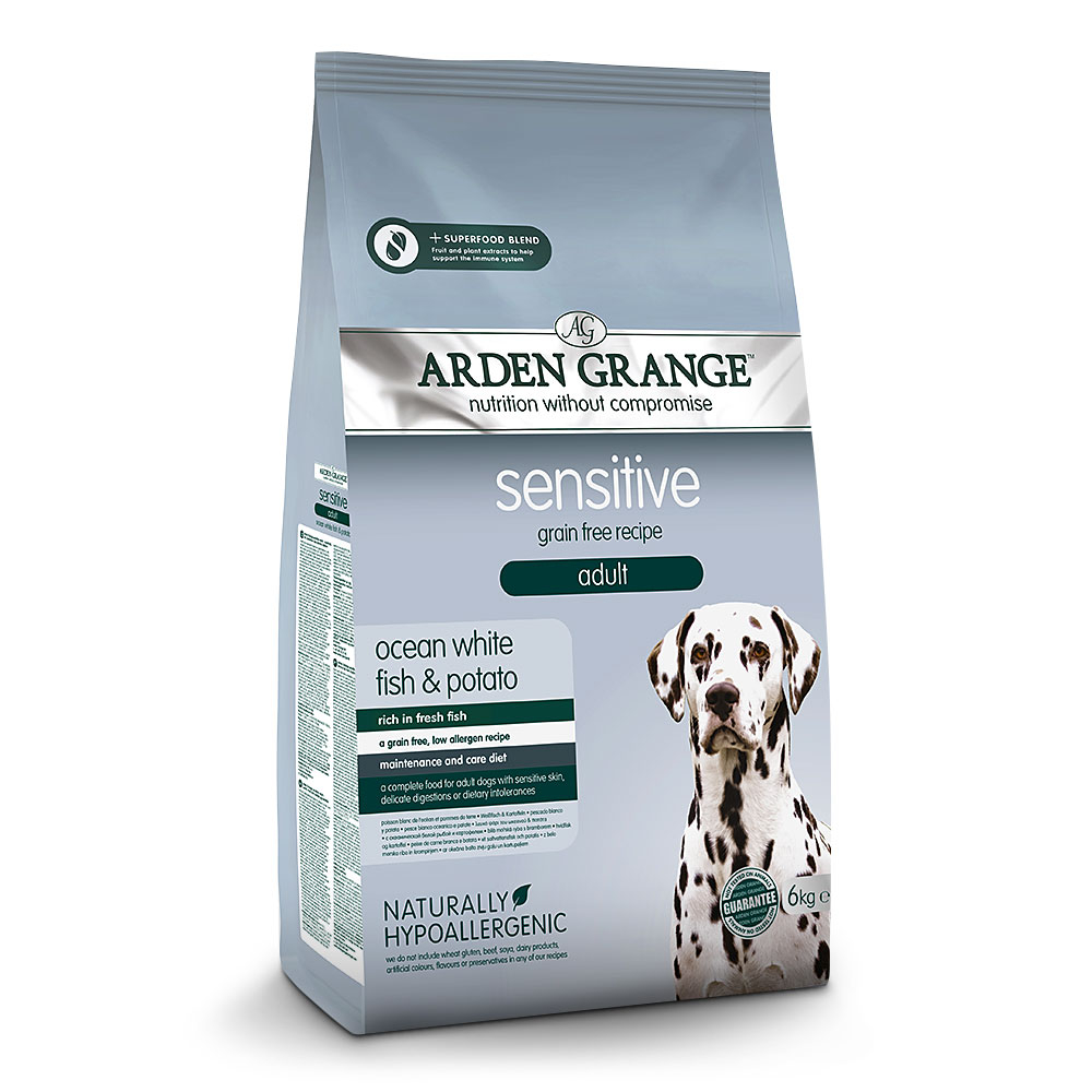 Arden Grange GF Dog Adult Sen.Oc.White Fish&Potato 6kg