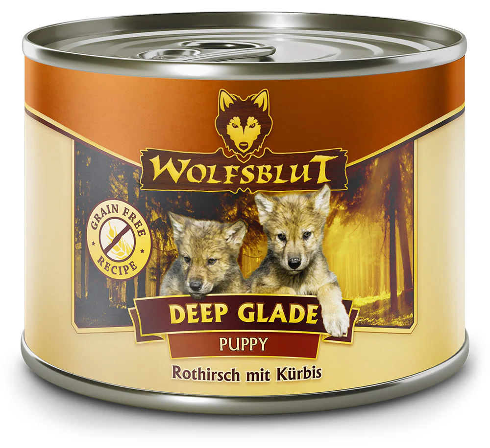 Wolfsblut konz. Deep Glade Puppy 200g - jelen s dýní