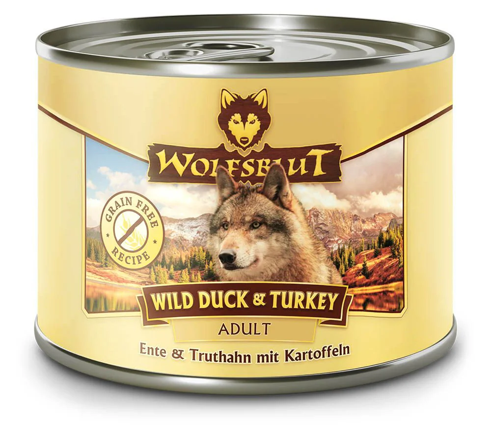 Wolfsblut konz. Wild Duck & Turkey Adult 200g - kachna a krůta