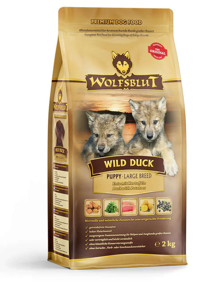 Wolfsblut Wild Duck Large Breed Puppy 2kg - kachna s brambory