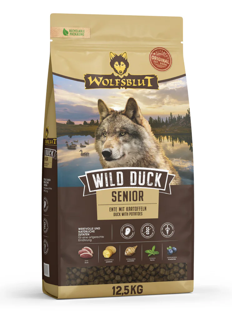Levně Wolfsblut Dog Senior Wild Duck 12,5kg