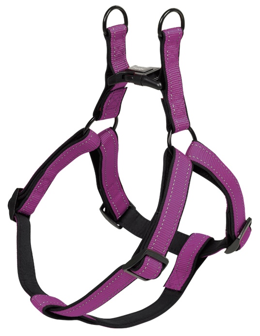Nobby Classic Reflect Soft reflexní postroj M 50-72cm fialová