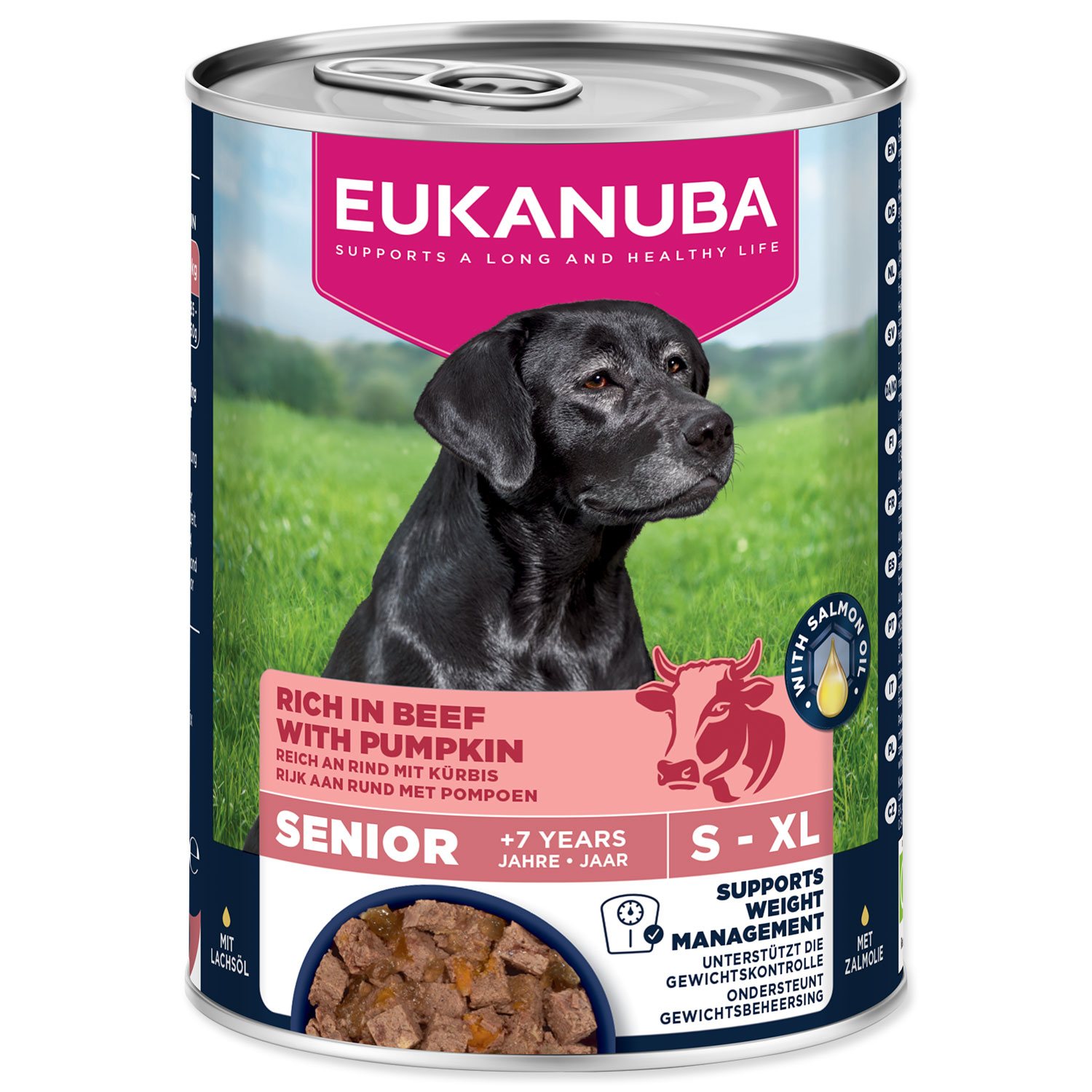 Konzerva EUKANUBA senior bohatá na hovězí s dýní 400 g