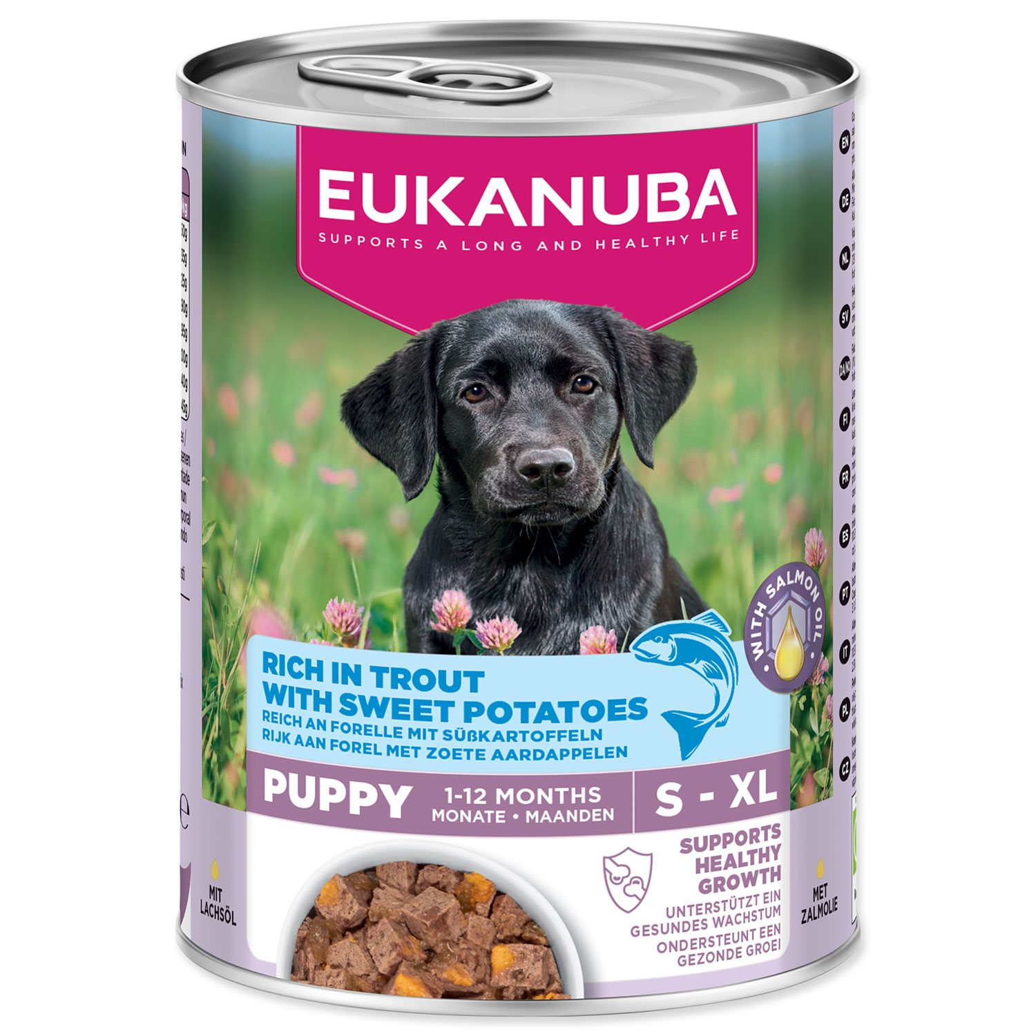 Konzerva EUKANUBA Puppy bohatá na pstruha s batáty 400 g
