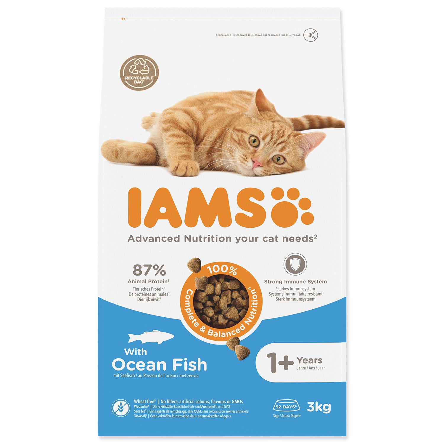 Krmivo IAMS Cat Adult Ocean fish 3kg