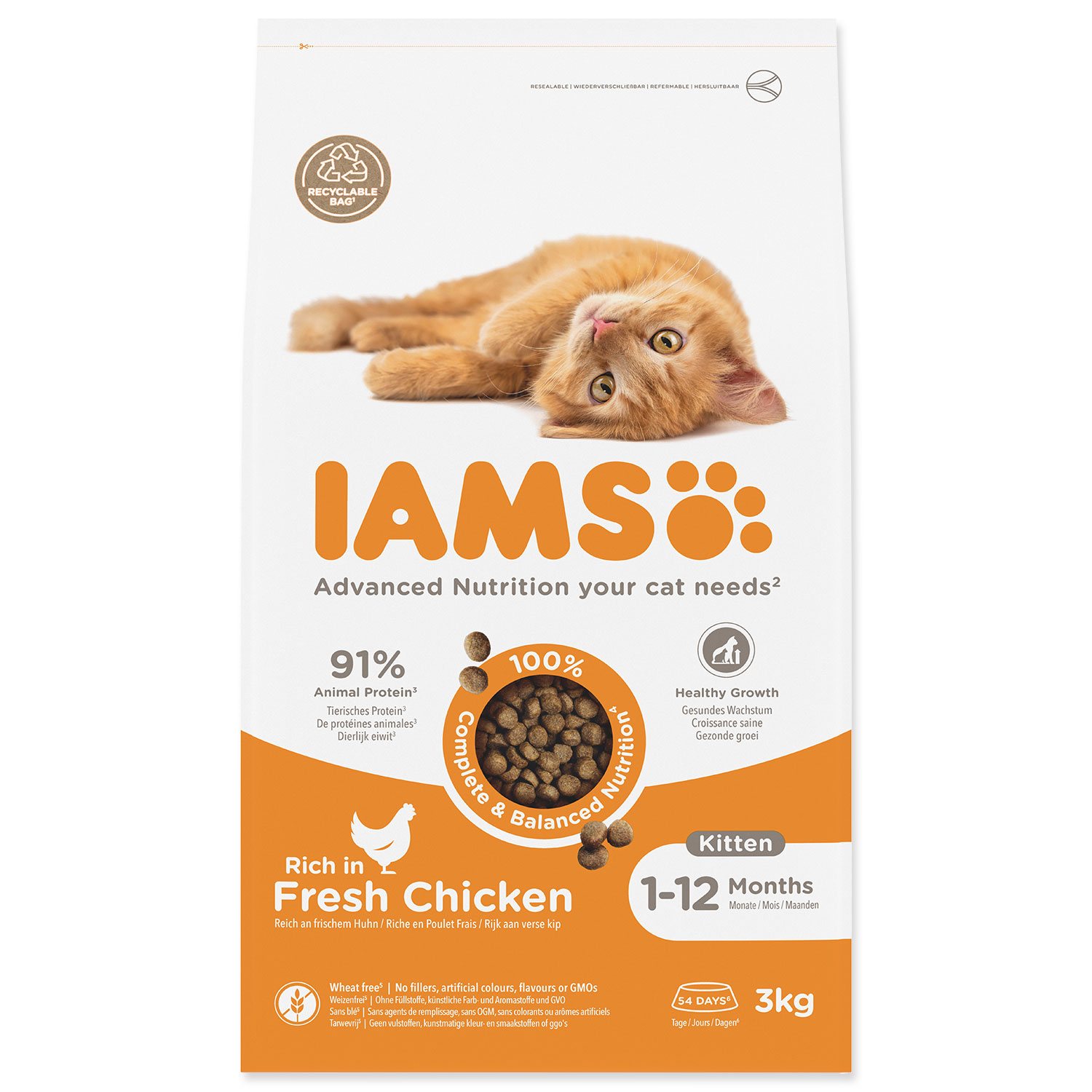 Krmivo IAMS Cat Kitten Chicken 3kg