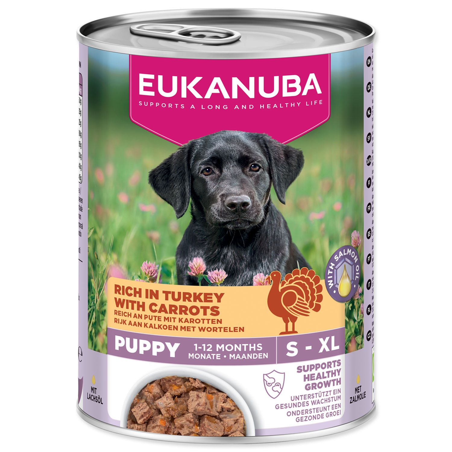 Konzerva EUKANUBA Puppy bohatá na krůtí s mrkví 400 g