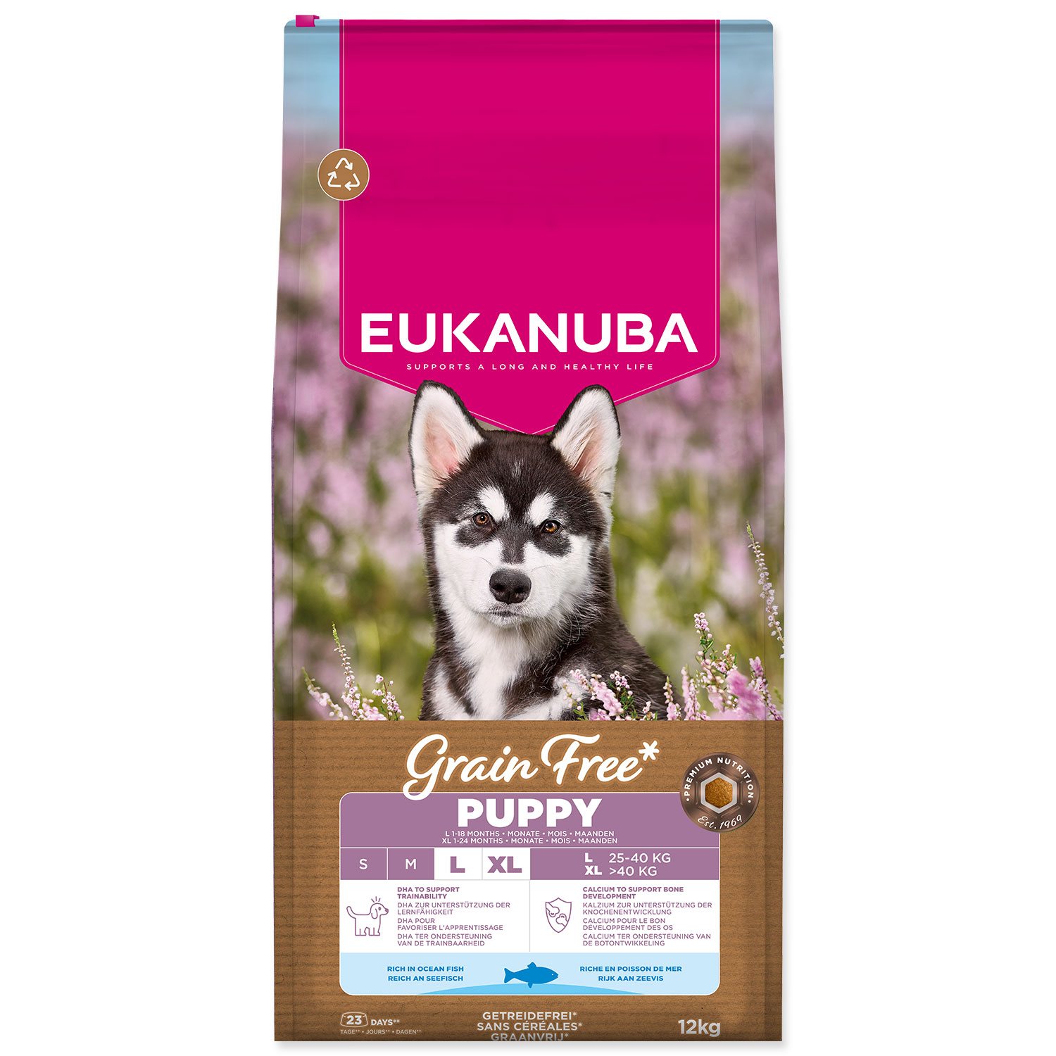 Krmivo EUKANUBA Grain Free Puppy Large rich in ocean fish 12 kg