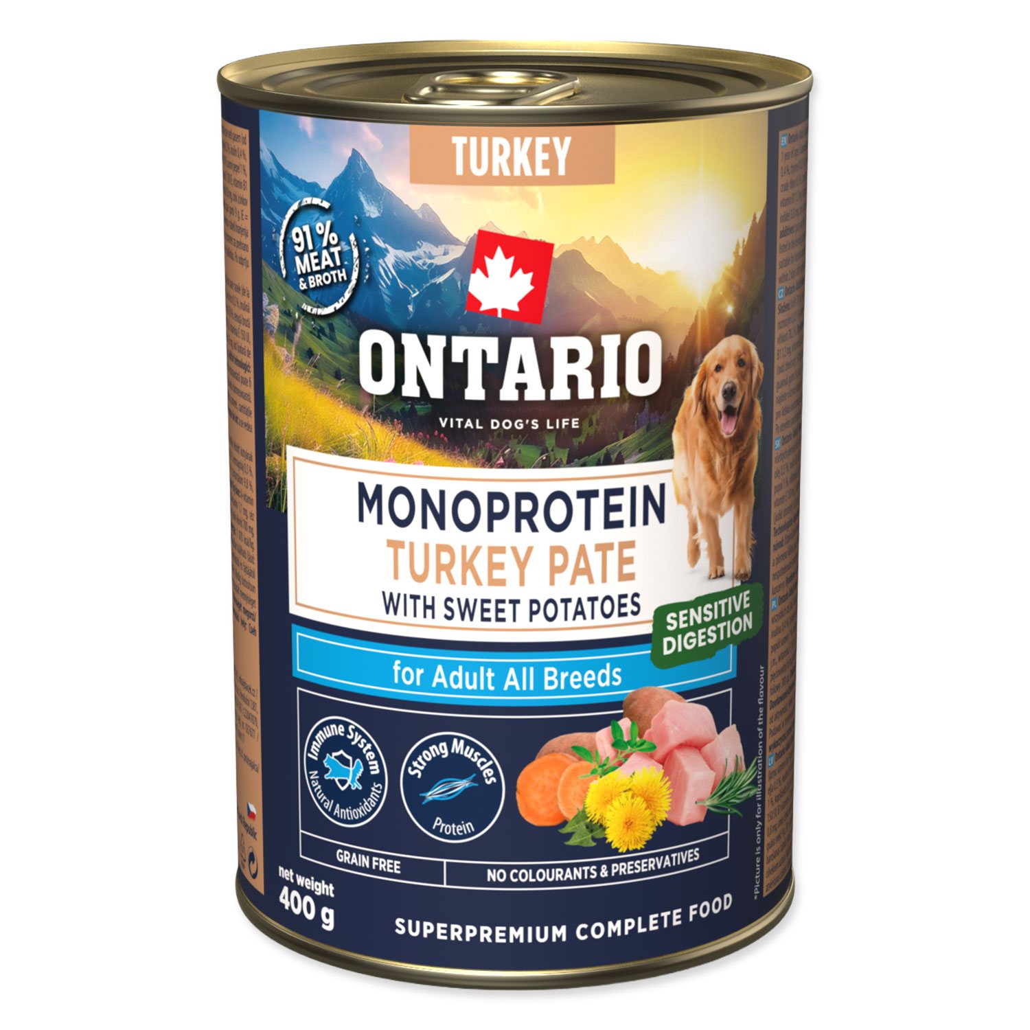 Ontario Adult monoprotein krůtí pate s batáty 400 g