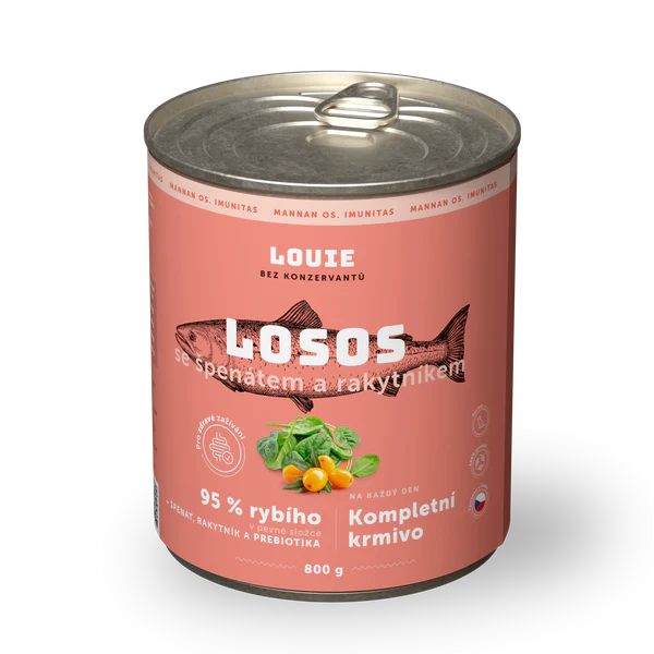 Louie konz.pro psy losos, rakytník,prebiotika 800g