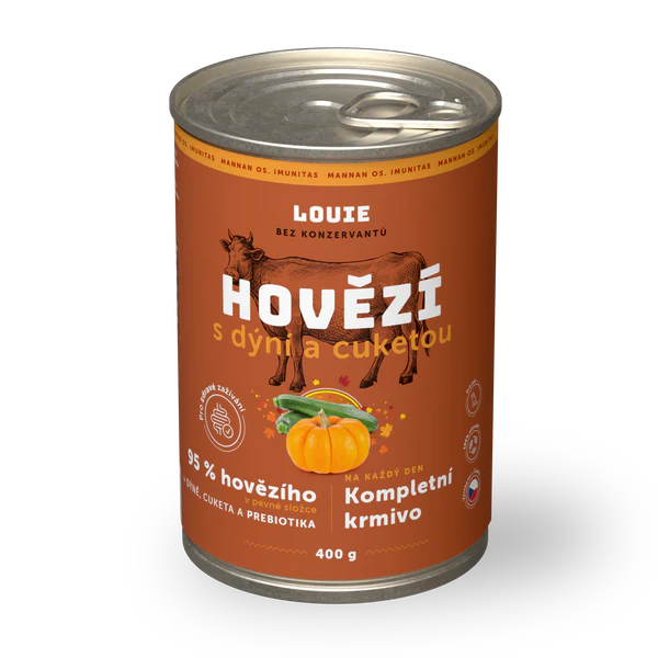 Louie konz. pro psy hovězí s dýní a cuketou 400g