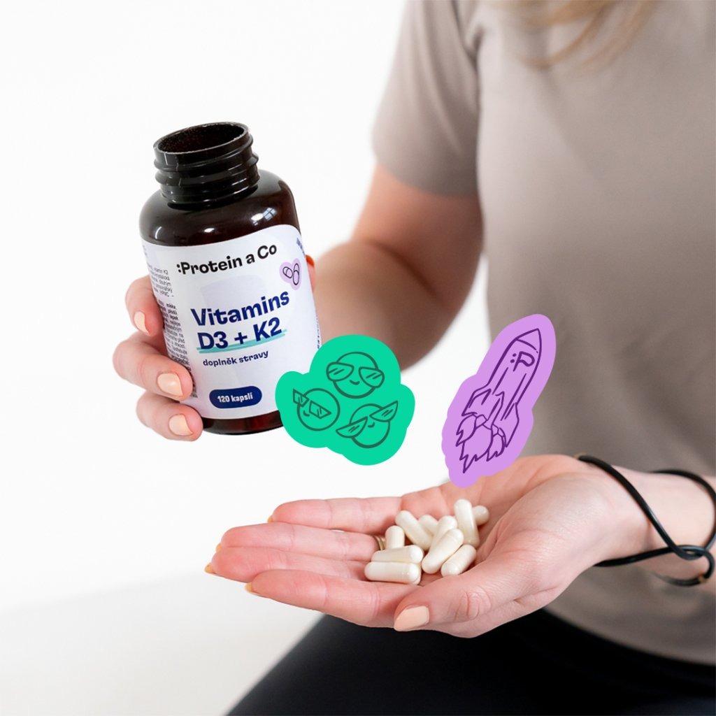 Protein a Co Protein&Co Vitamin D3 + K2 (60 kapslí)