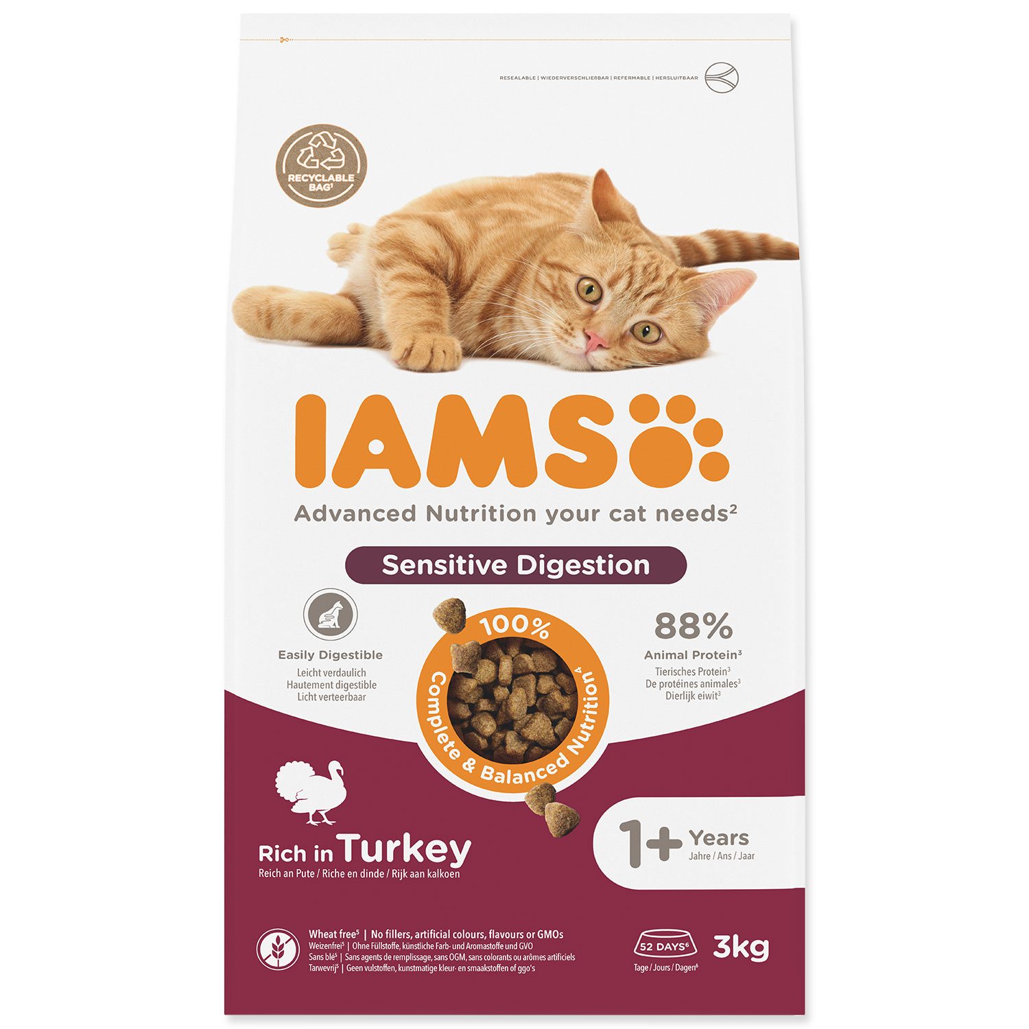 Krmivo IAMS Cat Adult Turkey 3kg